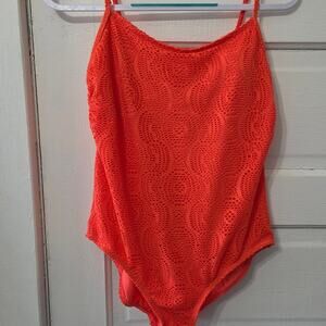 Catalina Swimsuit, one piece, orange, woman's size L 12-14